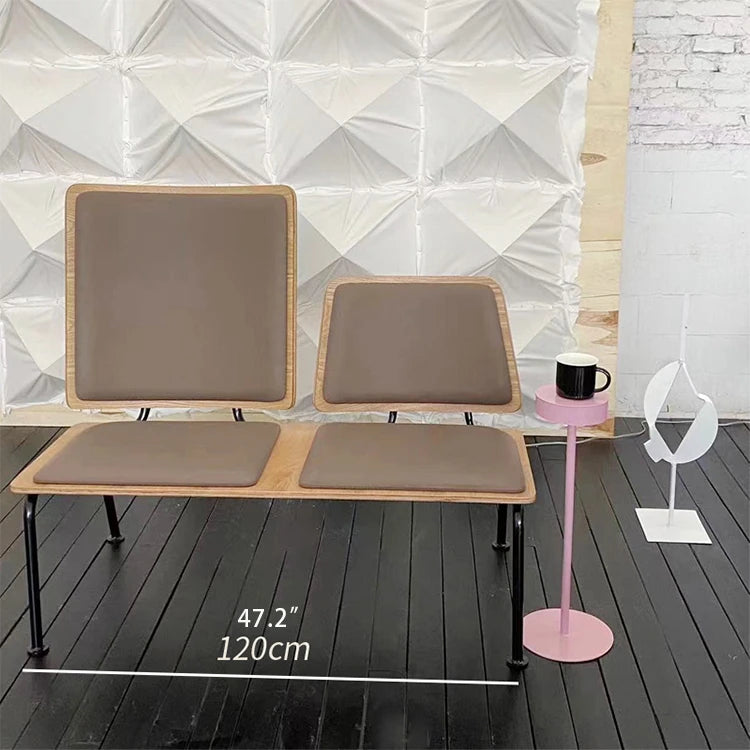 スタイリッシュな多層板ソファー - 綿麻・PUレザー使用、快適な座り心地のデザイン家具 fqr-5115