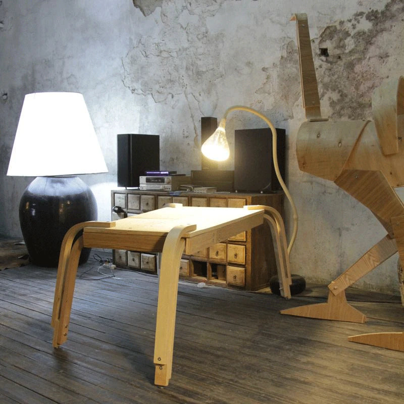 モダンデザインの多層板テーブル | スタイリッシュなダイニング・カフェ向け | 8人掛けに最適! fqr-5121