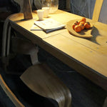 モダンデザインの多層板テーブル | スタイリッシュなダイニング・カフェ向け | 8人掛けに最適! fqr-5121