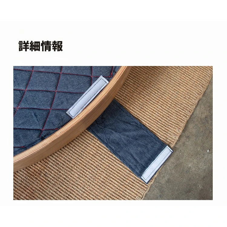 おしゃれな魚型ペットベッド|多層板&綿麻素材で快適な眠りを提供|ネコ・犬用ハンモックタイプ fqr-5122