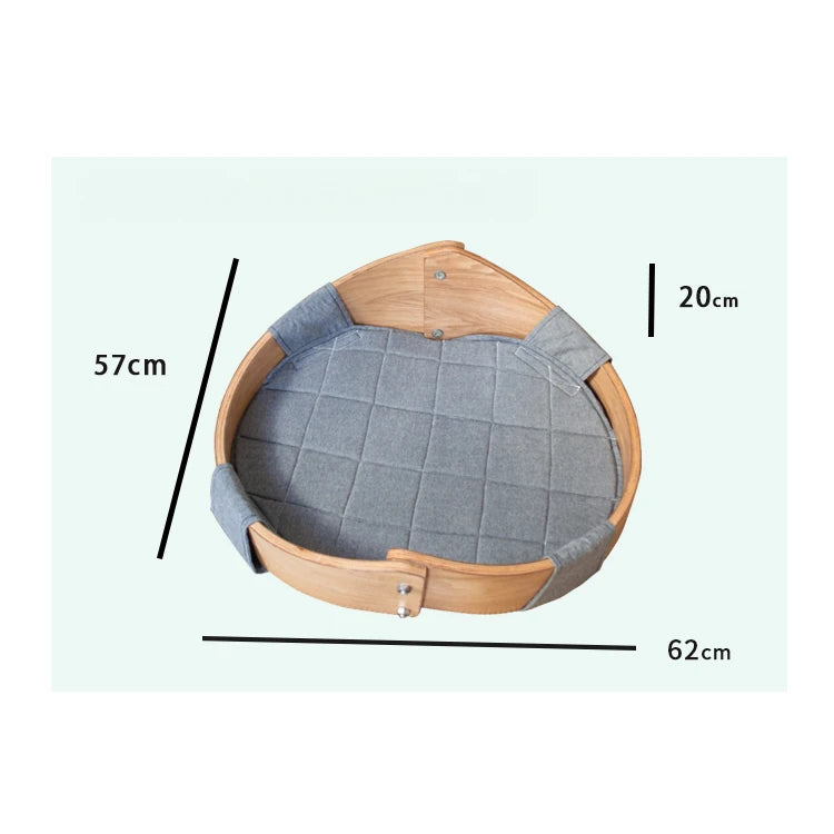 ペット用快適ベッド|多層板&綿麻素材|シンプルデザインの犬用ベッド fqr-5123