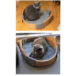 ペット用快適ベッド|多層板&綿麻素材|シンプルデザインの犬用ベッド fqr-5123