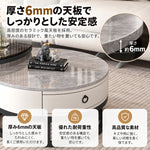 セラミック天板ローテーブル リビング用 ラグジュアリーでシンプルな小型住宅向け クリームスタイル 伸縮可能な円形組み合わせタイプ frg-495