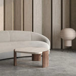 ウォールナットとストーンのセンターテーブル|モダンで優雅なデザイン fsdb-2255