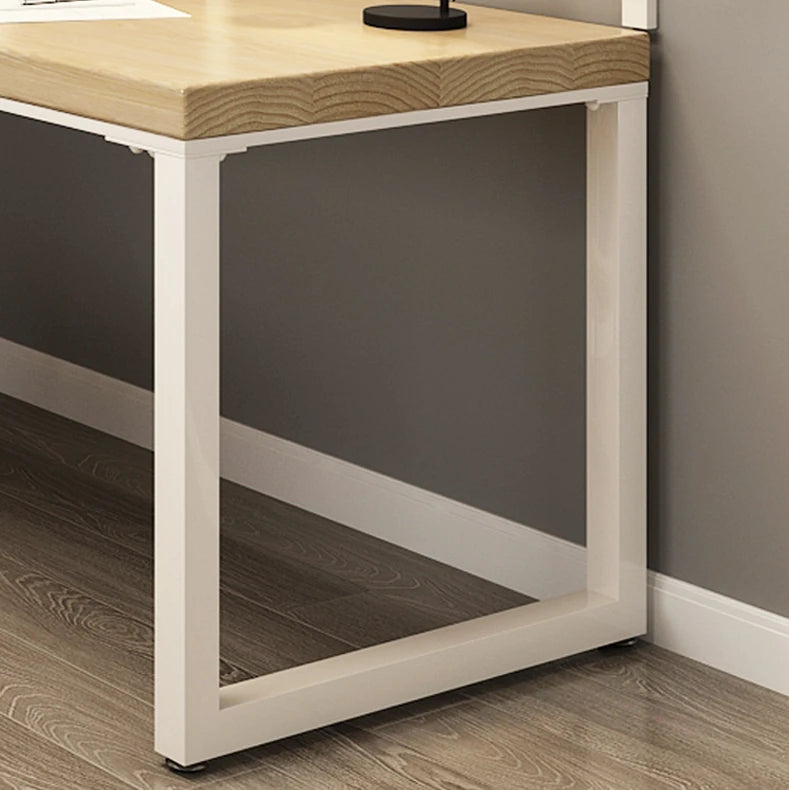 パイン材使用L字型デスク|スタイリッシュな収納一体型テーブル fsdb-2265