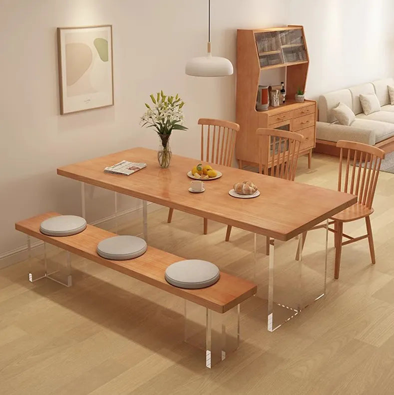 モダンなダイニングを演出!パイン×アクリル製テーブルセット fsdb-2266