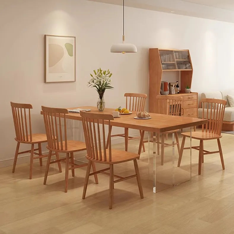 モダンなダイニングを演出!パイン×アクリル製テーブルセット fsdb-2266