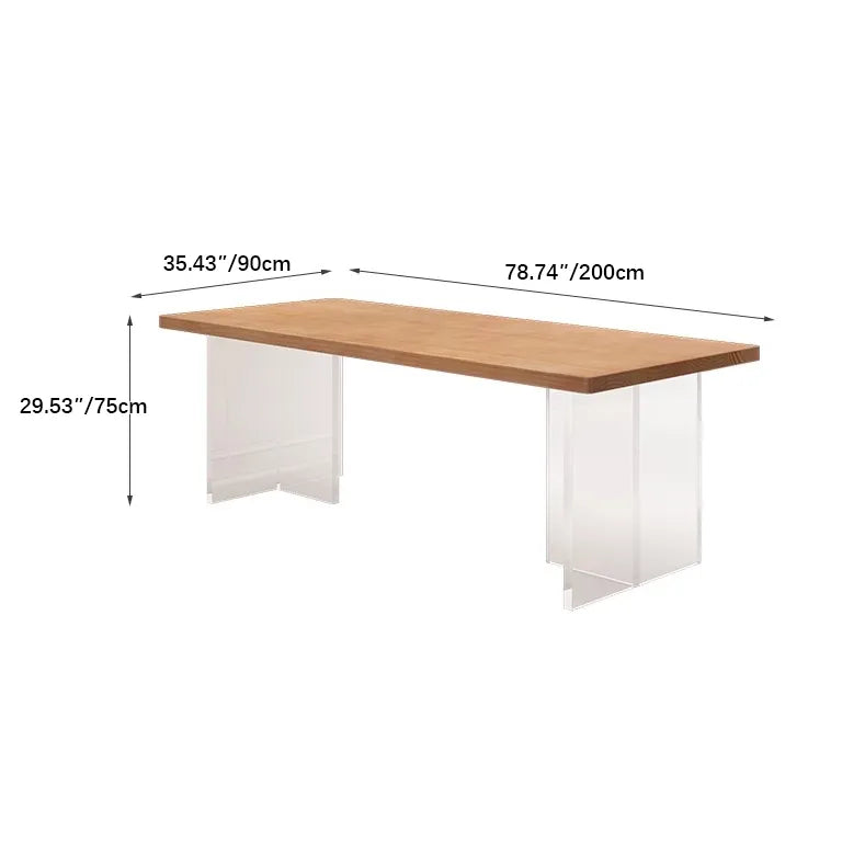 モダンなダイニングを演出!パイン×アクリル製テーブルセット fsdb-2266