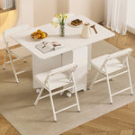 折りたたみ可能なスリムデザインのホワイトチェア - スペース節約、モダンなインテリアに最適! fsf-5210-ch