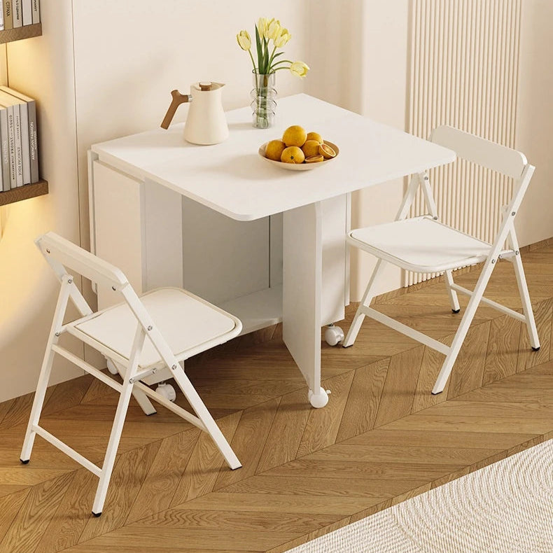 折りたたみ可能なスリムデザインのホワイトチェア - スペース節約、モダンなインテリアに最適! fsf-5210-ch