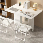 折りたたみ可能なスリムデザインのホワイトチェア - スペース節約、モダンなインテリアに最適! fsf-5210-ch