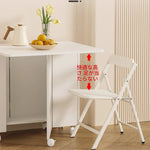 コンパクト折りたたみテーブル|モダンデザイン|ホワイト|省スペース対応|キャスター付き|ダイニング・リビングに最適 fsf-5210