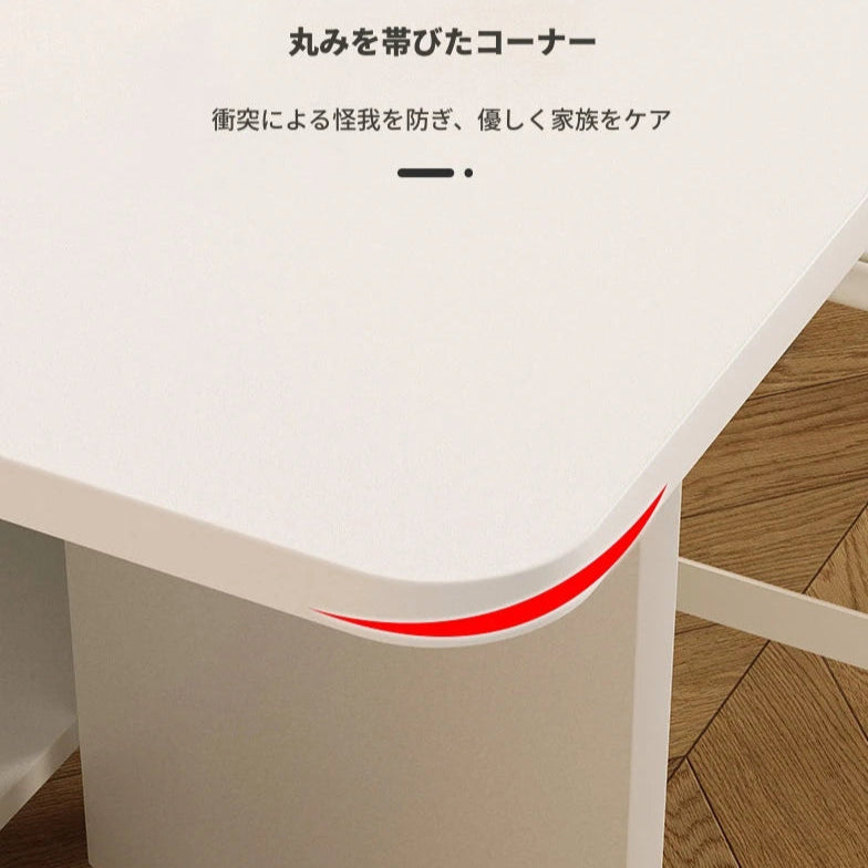 コンパクト折りたたみテーブル|モダンデザイン|ホワイト|省スペース対応|キャスター付き|ダイニング・リビングに最適 fsf-5210