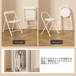 コンパクト折りたたみテーブル|モダンデザイン|ホワイト|省スペース対応|キャスター付き|ダイニング・リビングに最適 fsf-5210