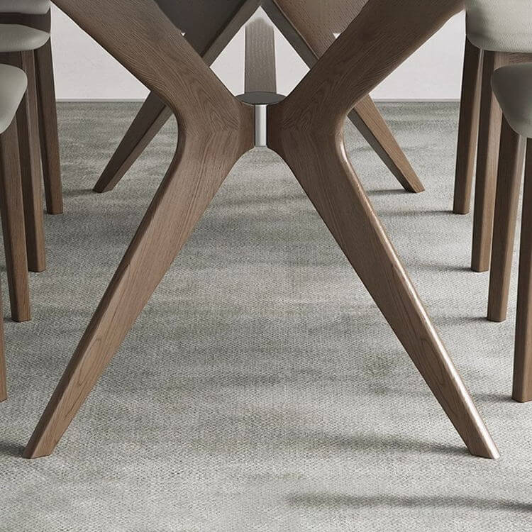 ダイニングテーブル おしゃれ セラミック天板 方形 幅140 幅160 幅180 無垢材フレーム グレー天板 ブラウン脚部 モダン ナチュラル 食卓テーブル 4人 6人対応 リビング ダイニング用 fsm-312