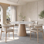 セラミックとアッシュ材の多層板テーブル 高級感と耐久性を兼ね備えたデザイン fsm-315