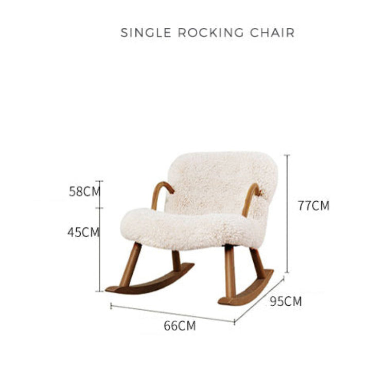 木製フレーム&シープボア素材の快適チェア – スタイリッシュでリラックスできる逸品 fsmy-400