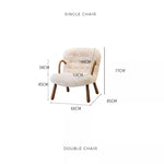 木製フレーム&シープボア素材の快適チェア – スタイリッシュでリラックスできる逸品 fsmy-400