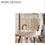 木製フレーム&シープボア素材の快適チェア – スタイリッシュでリラックスできる逸品 fsmy-400