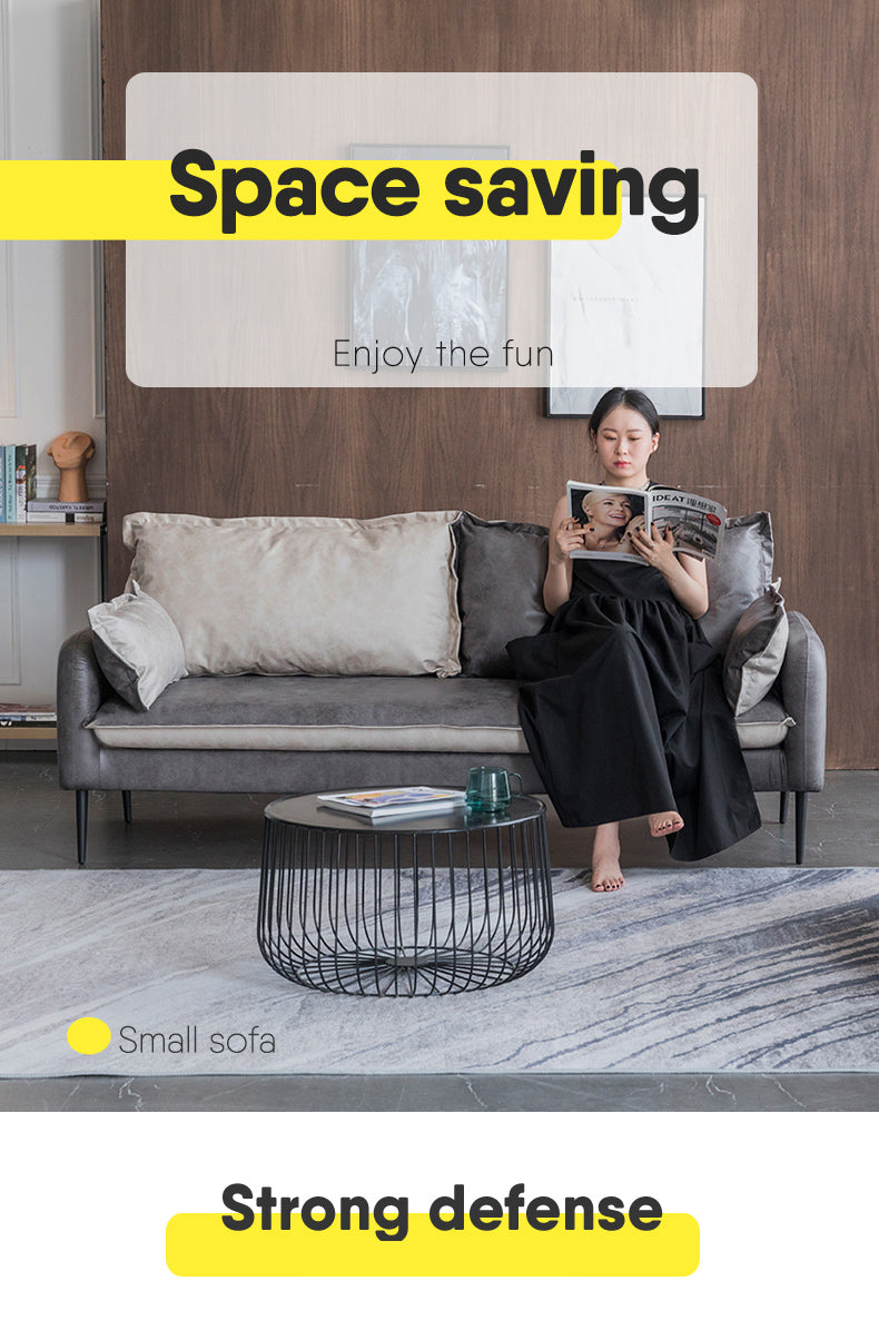 高級ソファー 木製フレーム エアレザー仕上げ 快適な座り心地 モダンデザイン fsmy-401