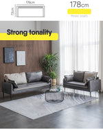 高級ソファー 木製フレーム エアレザー仕上げ 快適な座り心地 モダンデザイン fsmy-401