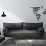 【人気デザイン】高品質木製MDFソファー?エアレザー仕上げで快適な座り心地 fsmy-402