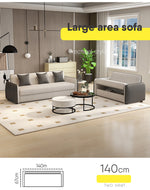 おしゃれなデザイン!木製&MDF素材の高品質フェイクレザーソファー fsmy-403