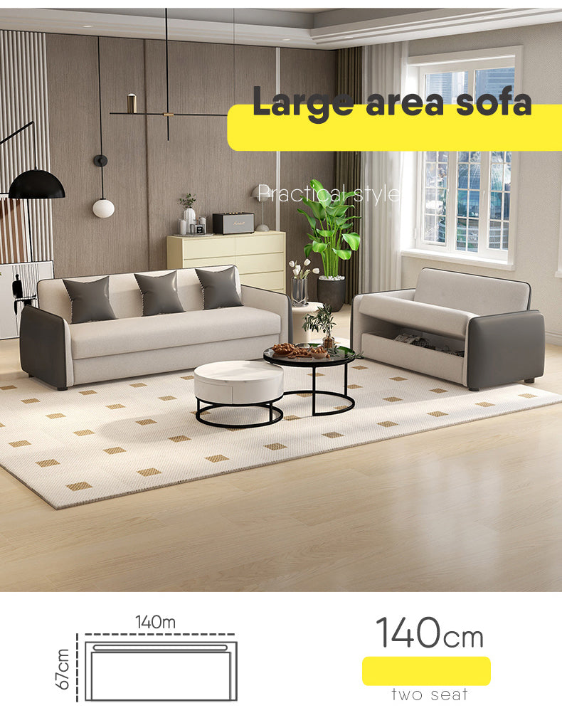 高品質ソファー|木製MDF集成材 & エアレザー製】リビング用快適家具 fsmy-404