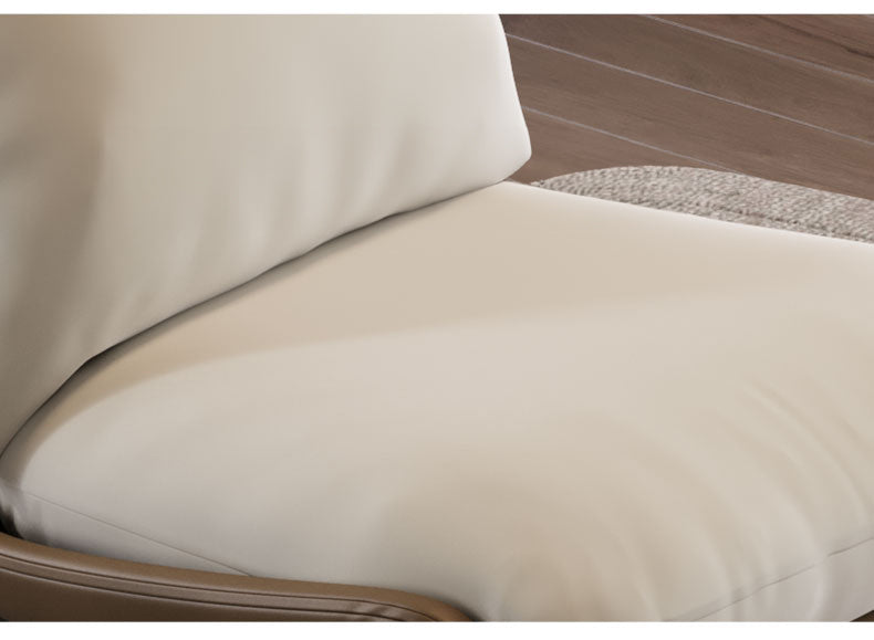 【高級感】ステンレスフレームのエレガントチェア - PUレザー&MDF集成材使用 しっかりフィットするラテックス&PPコットン座面! fsmy-453