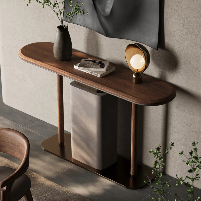 PUレザーウォールナットキャビネット - モダンでスタイリッシュな収納家具 fsu-5240