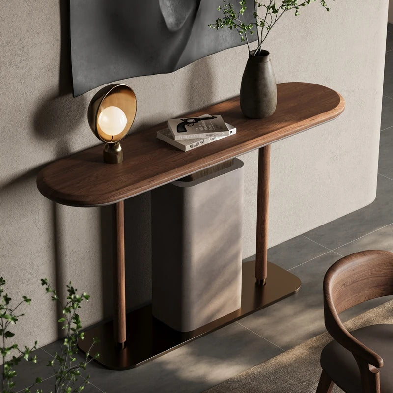 PUレザーウォールナットキャビネット - モダンでスタイリッシュな収納家具 fsu-5240