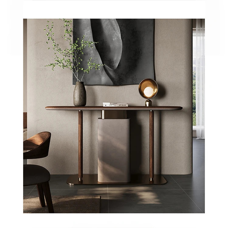 PUレザーウォールナットキャビネット - モダンでスタイリッシュな収納家具 fsu-5240