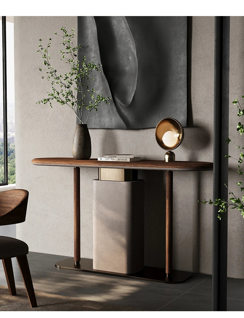 PUレザーウォールナットキャビネット - モダンでスタイリッシュな収納家具 fsu-5240