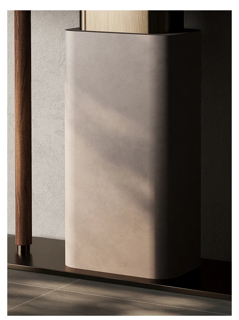 PUレザーウォールナットキャビネット - モダンでスタイリッシュな収納家具 fsu-5240