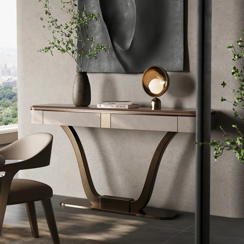 ウォールナット製PUレザーキャビネット - おしゃれで機能的な収納家具 fsu-5241