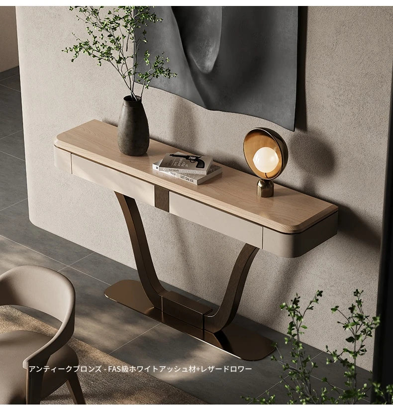 ウォールナット製PUレザーキャビネット - おしゃれで機能的な収納家具 fsu-5241