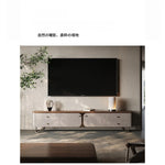 PUレザーとウォールナット仕上げのスタイリッシュなテレビ台 - モダンなリビングに最適! fsu-5242