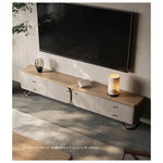 PUレザーとウォールナット仕上げのスタイリッシュなテレビ台 - モダンなリビングに最適! fsu-5242