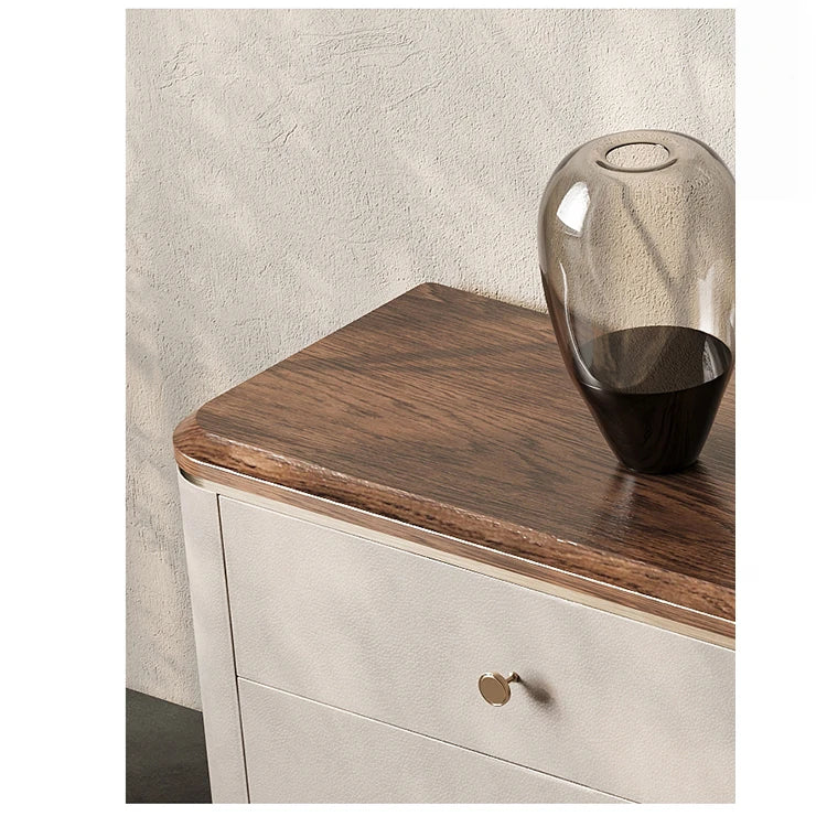 PUレザーとウォールナット仕上げのスタイリッシュなテレビ台 - モダンなリビングに最適! fsu-5242