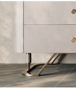 PUレザーとウォールナット仕上げのスタイリッシュなテレビ台 - モダンなリビングに最適! fsu-5242