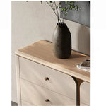 モダンデザインキャビネット PUレザー・アッシュ材・ウォールナット仕上げ - スタイリッシュな収納ソリューション fsu-5244