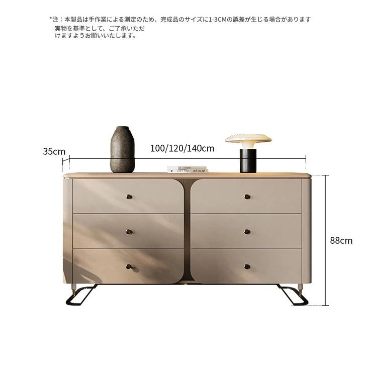 モダンデザインキャビネット PUレザー・アッシュ材・ウォールナット仕上げ - スタイリッシュな収納ソリューション fsu-5244