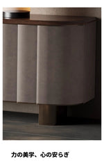 PUレザー&ウォールナット製 おしゃれなテレビ台 | ステンレス脚付きデザインでインテリアを格上げ fsu-5245