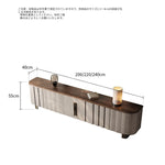 PUレザー&ウォールナット製 おしゃれなテレビ台 | ステンレス脚付きデザインでインテリアを格上げ fsu-5245