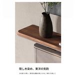 PUレザー&ウォールナットキャビネット - モダンで洗練された収納ソリューション fsu-5248