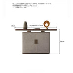 PUレザー&ウォールナットキャビネット - モダンで洗練された収納ソリューション fsu-5248