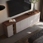 PUレザーとウォールナットの高級テレビ台 - スタイリッシュで機能的なリビングの必需品 fsu-5250