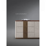 PUレザーとウォールナットの高級テレビ台 - スタイリッシュで機能的なリビングの必需品 fsu-5250