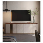 PUレザーとウォールナットの高級テレビ台 - スタイリッシュで機能的なリビングの必需品 fsu-5250