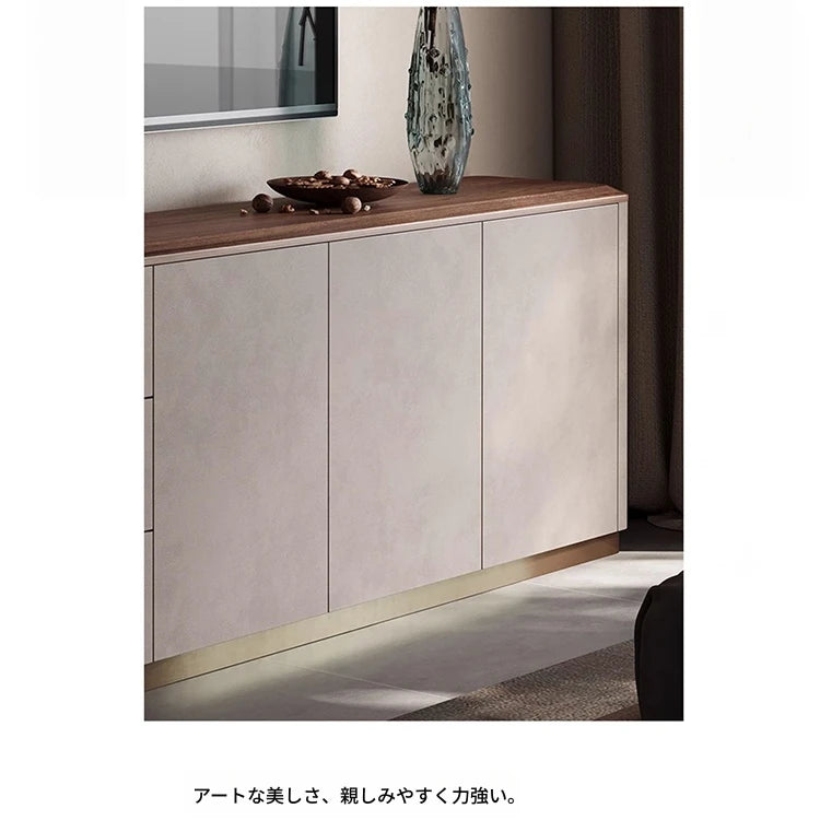 PUレザーとウォールナットの高級テレビ台 - スタイリッシュで機能的なリビングの必需品 fsu-5250